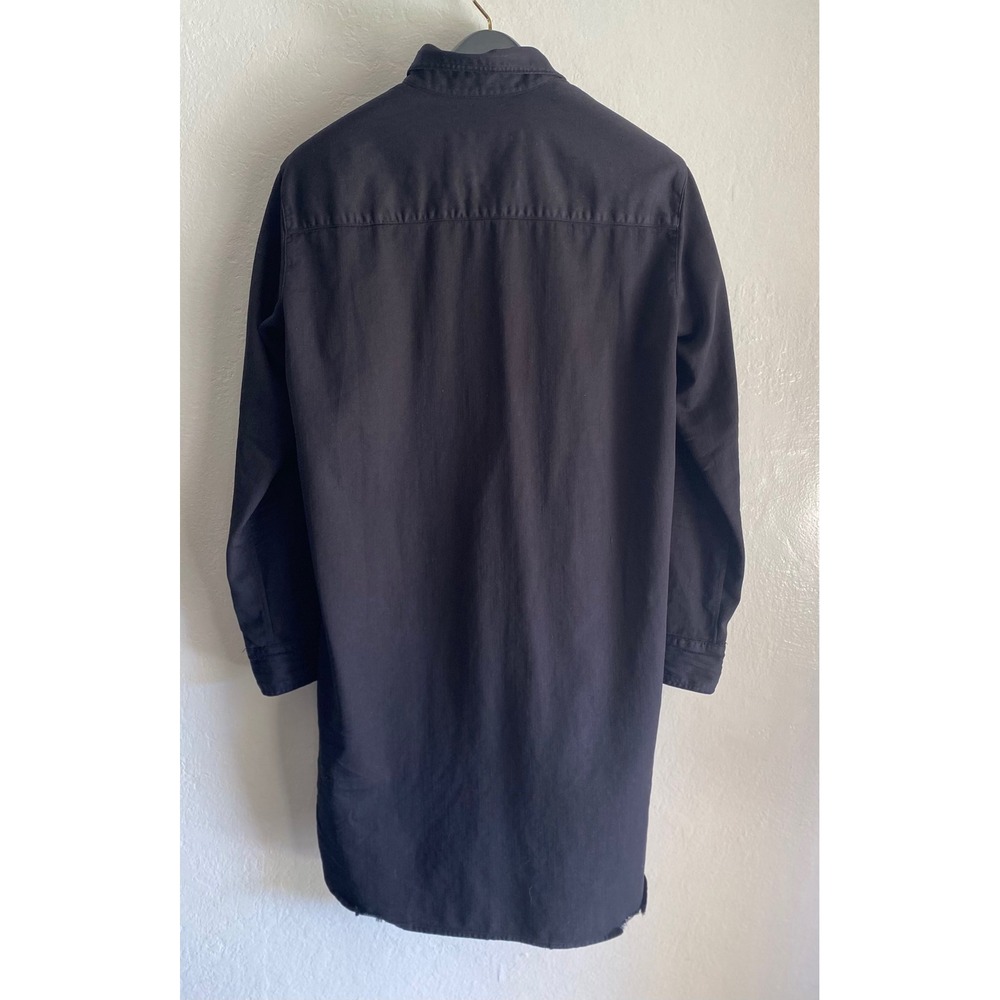 Frank & Eileen MARY Classic Shirtdress Black Famous Denim Button Distressed M - Picture 6 of 10